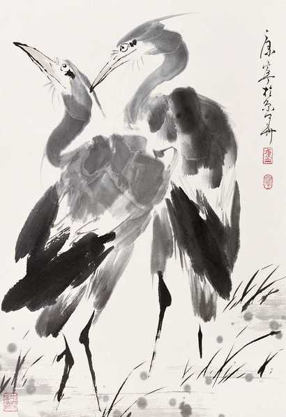 康宁 鹭鸶 立轴
